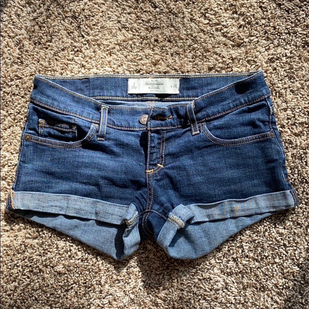Abercrombie & Fitch Women's Blue Denim Shorts